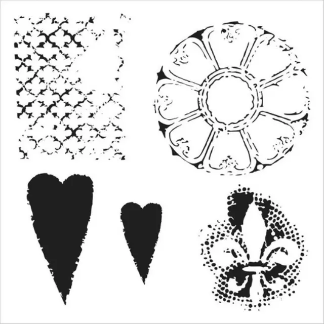 Μάσκα Stencil, Gothic Romance 30,5x30,5cm