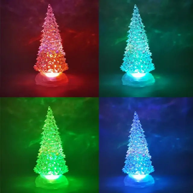 AcaLight Offer ΔΙΑΚΟΣΜΗΤΙΚΟ ΔΕΝΤΡΟ ΔΙΑΦΑΝΟ ΠΛΑΣΤΙΚΟ LED RGB ΜΕ ΜΠΑΤΑΡΙΑ 3XAAA IP20 Φ100Χ250mm