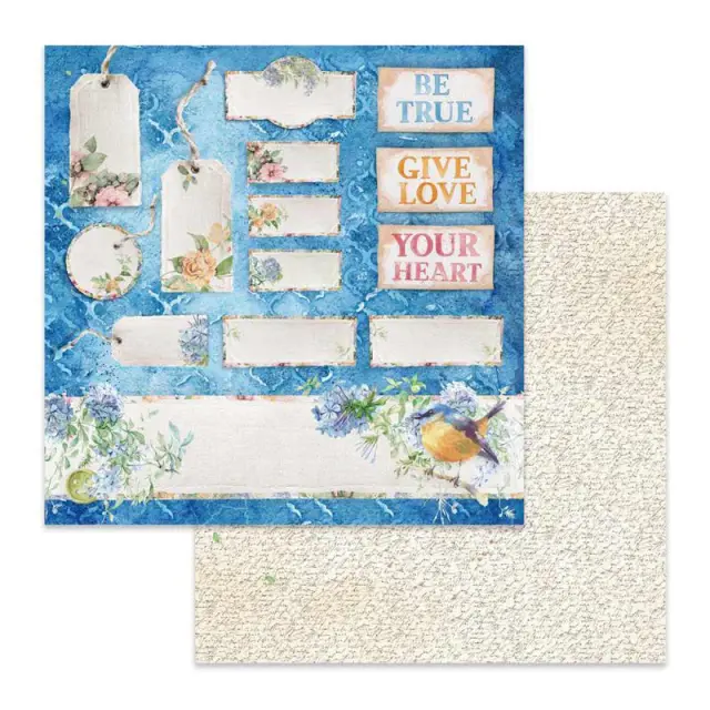 Χαρτί Scrapbooking Stamperia Διπλής Όψης - Flowers For You Tag And Tickets - 31x30cm
