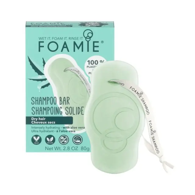 Foamie Aloe You Vera Much Στερεό Σαμπουάν για Ξηρά Μαλλιά 80gr