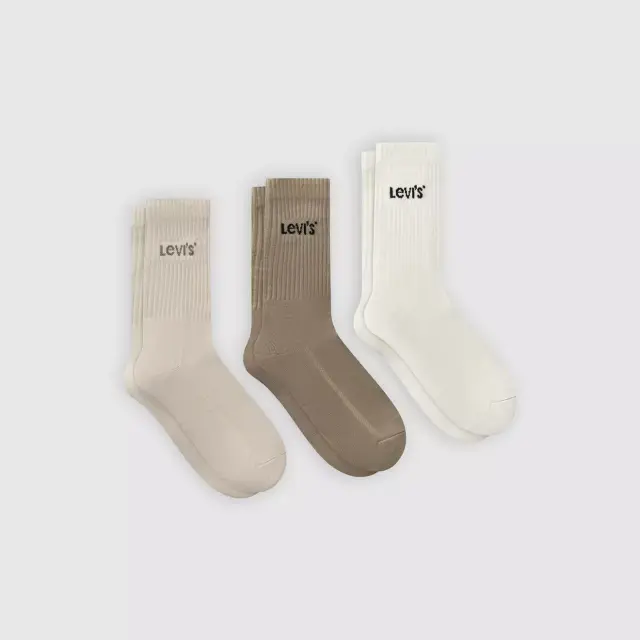 Levi's Uni Regular Cut Orange Tab Socks Beige Combo Beige Combo - 43/46 2