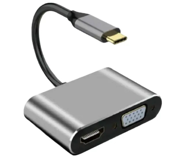 Arrango Μετατροπέας HDMI / VGA female σε USB-C male Γκρι AC49288