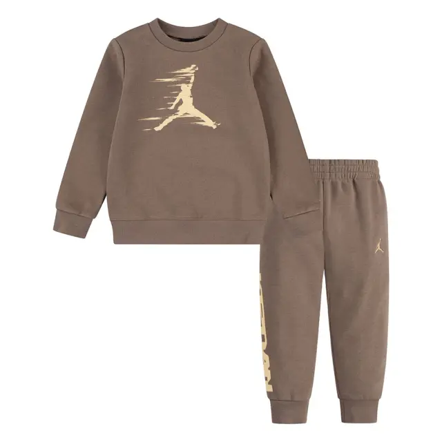 Jordan Flight MVP Fleece ΠΑΙΔΙΚΟ ΣΕΤ (85D321-X1I) - Καφέ