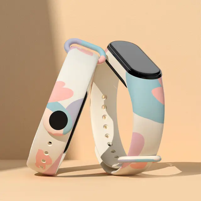 Λουράκι Σιλικόνης για Xiaomi Mi Band 3/4/5/6/7 - Hearts OEM