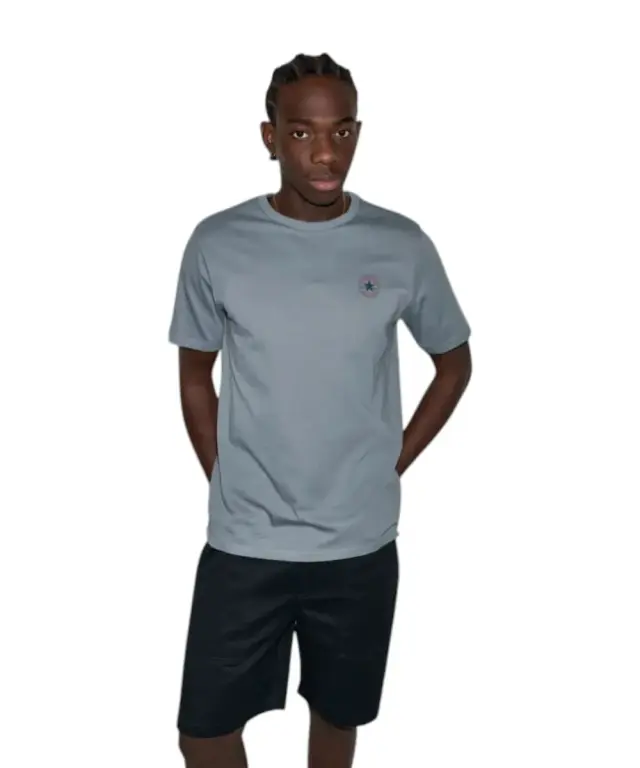 Converse - Ανδρικό T‑shirt Chuck Print Tee Standar Fit CVM5T565-033 Γκρι - S