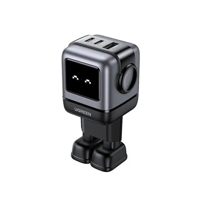 Ugreen Nexode RG mains charger Robot GaN 2x USB-C + USB 65W gray (25685B) (UGR25685B)