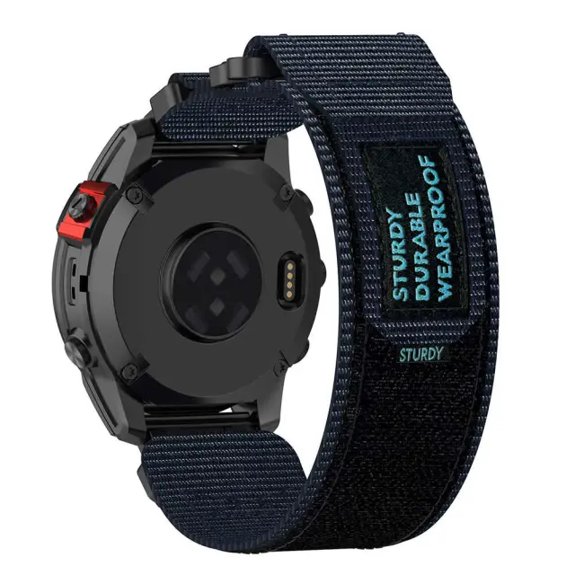 Techsuit - Watchband QuickFit 26mm (W057) - Garmin Fenix 5X/5X Plus/6X/6X Pro/7X/8/8 Pro/9/9 Pro (51mm) - Navy Blue 2