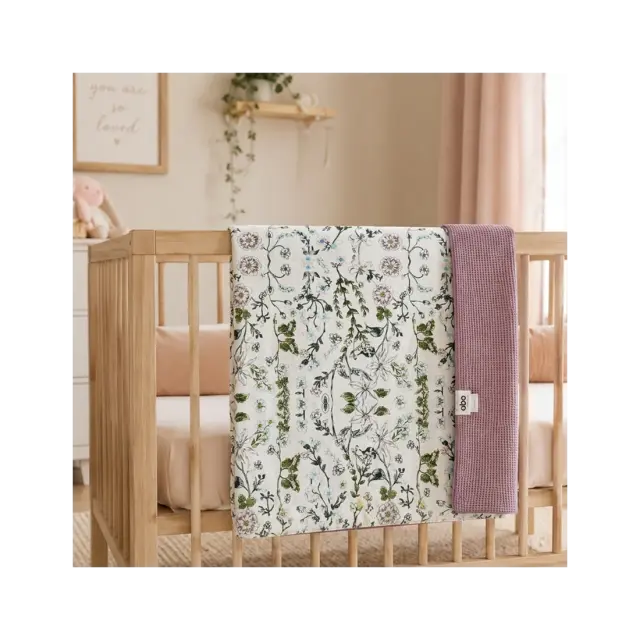 ABO Πικέ κουβέρτα αγκαλιάς 80X80 Flower Garden