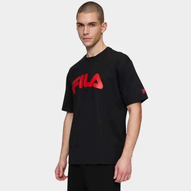 Fila - Ανδρικό T-shirt Lasson Loose Fit Tee FAM0873-83075 Μαύρο - XL