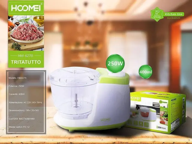 Hoomei HM-6270 Πολυκόπτης Multi 250W με Δοχείο 400ml 2
