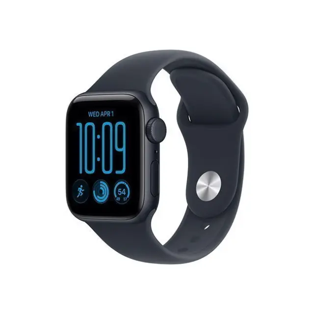 Apple Watch SE 3 GPS & Cellular 40mm Midnight Aluminium Case with Navy Blue Sport Band M/L 2