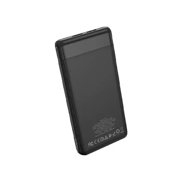 Hoco J59 Famous Power Bank 10000mAh με 2 Θύρες USB-A Μαύρο 2