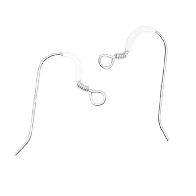 Σκουλαρίκι Flat Hook 15x18x1mm με Σπείρα - Sterling Silver 925 - 2τεμ