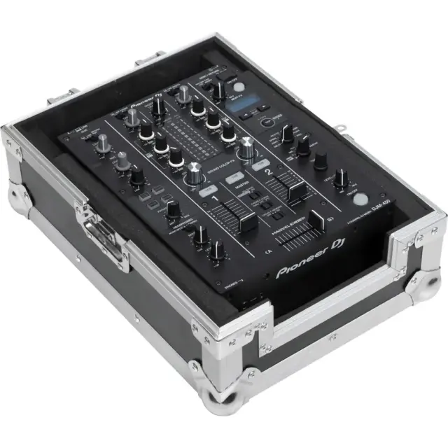 WALKASSE WM-10MGL Flight Case Multi format CDJ/MIXER 10 inchs Silver.