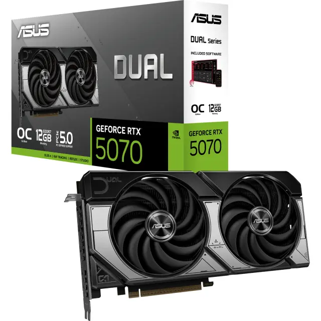 Asus GeForce RTX 5070 DUAL OC (DLSS 4, 3x DisplayPort, 1x HDMI 2.1)