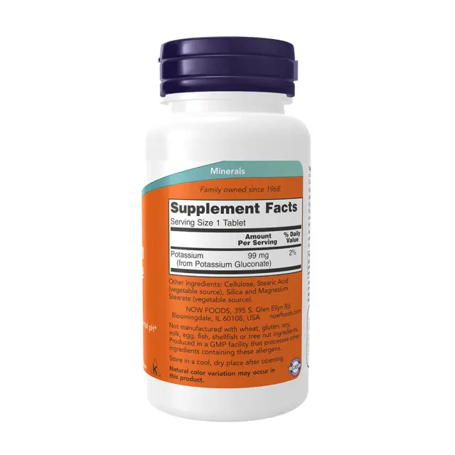 Potassium gluconate 99 mg 100tab - NOW Foods 2