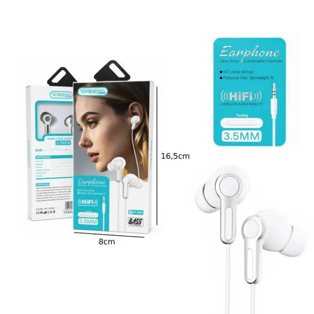 Treqa Ενσύρματα Ακουστικά In-Ear 3.5mm EP-786 - Wired In-Ear Earphones 2
