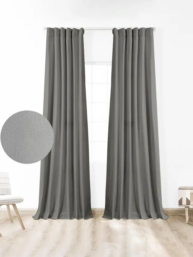 Κουρτίνα μπλακάουτ Foresta Grey 145x280 Sunshine