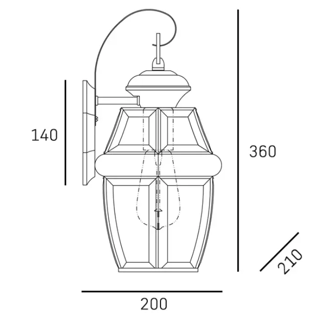 Sconce WHITLEY W01057AU επιτοίχιο φωτιστικό φαναριού σε χρυσό για εξωτερικούς και εσωτερικούς χώρους 2