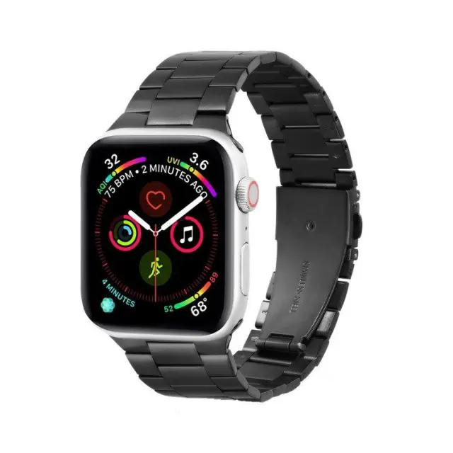 Ultra-Thin Three-Bead Metal Λουράκι για Apple Watch 38/40/41/42 (Series 10/11/12)mm- Black OEM