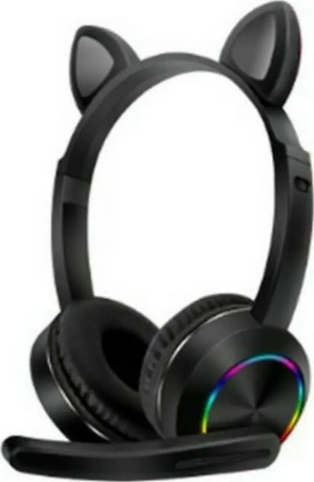 Ασύρματα ακουστικά AKZ-K23 Cat Headphones ΜΑΥΡΟ