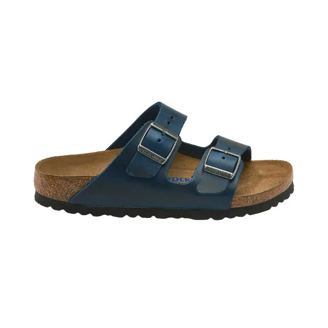 Birkenstock Πέδιλα Unisex δέρμα Μπλέ BIR/ARIZONA SOFT 1013643 BLUE