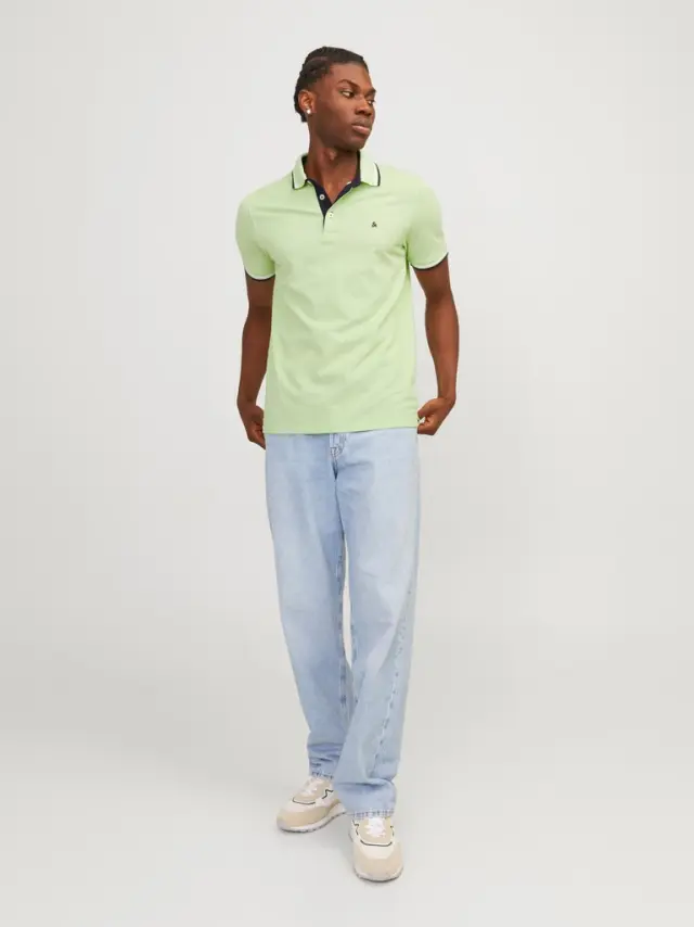 JJEPAULOS POLO SS NOOS Wild Lime 2