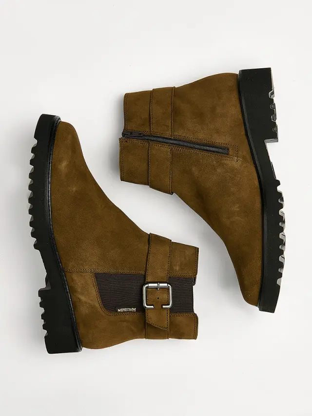 Mephisto Μποτάκια Γυναικείο δέρμα Nubuck Καφέ MEP/SIENA LODEN 3
