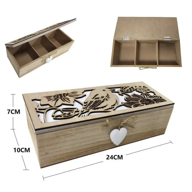 Ξύλινο αποθηκευτικό κουτί M145B - Wooden storage box 697220