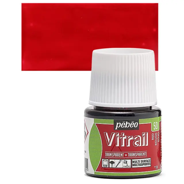 Pebeo Vitrail Διάφανο Σμάλτο - 50 Red - 45ml