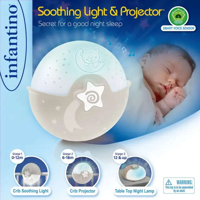 INFANTINO WOM SOOTHING LIGHT & PROJECTOR (ECRU) 2