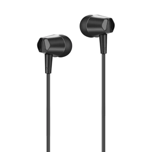 Hands Free Hoco M34 Earphones Stereo 3.5mm Μαύρο με Μικρόφωνο και Πλήκτρο Λειτουργίας 3