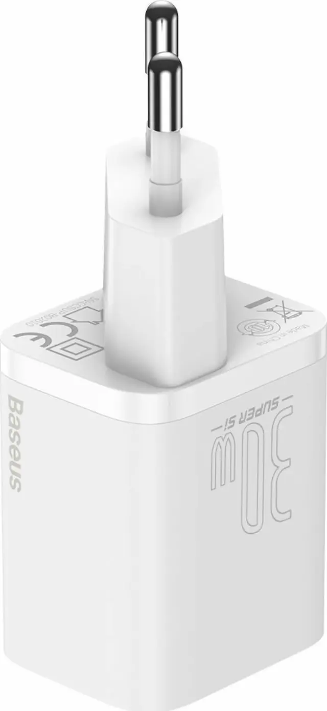 Baseus Φορτιστής Χωρίς Καλώδιο με Θύρα USB-C 30W Power Delivery Λευκός (Super Si) (CCSUP-J02) (BASCCSUPJ02) 2