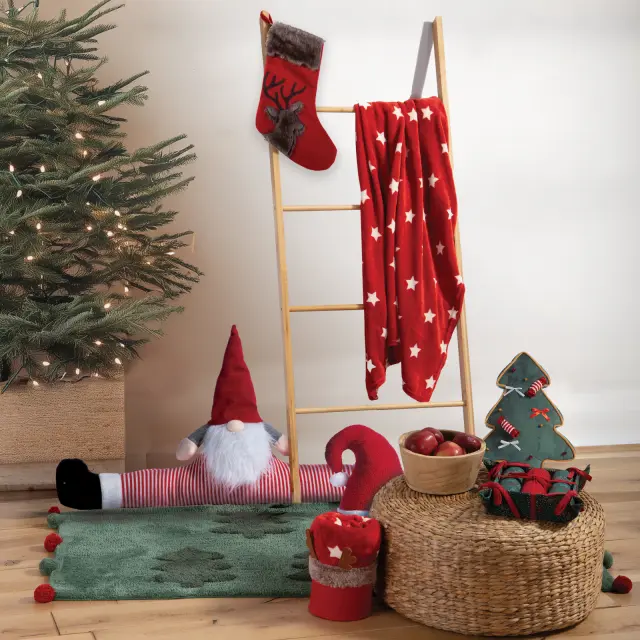 Nef-Nef Homeware Χριστουγεννιάτικη Κάλτσα Reindeer 16x43 Κόκκινο 3