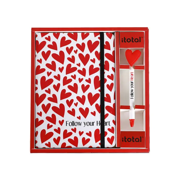 ΣΗΜΕΙΩΜΑΤΑΡΙΟ i-TOTAL XL1831B HEART A5 ΛΛΑΣΤΙΧΟ+ΣΤΥΛΟ