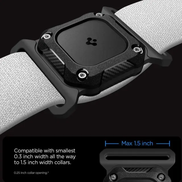 Spigen Tough Armor Apple Airtag For Pet Collar Black 2