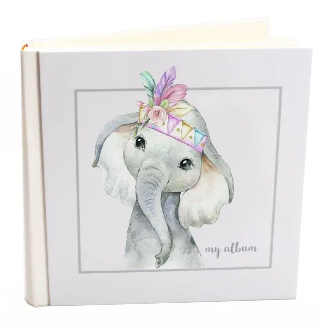 Άλμπουμ my album Ελεφαντάκι με φτερά άλμπουμ με ριζόχαρτο 35x35cm και κουτί άλμπουμ
