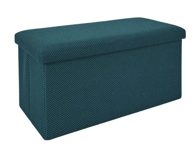 Ταμπουρέ Atom Home Deco Factory με αποθηκευτικό χώρο και διαστάσεις 76x38x38cm - Blue HD0467 2