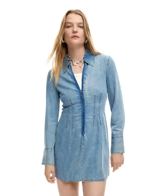 Desigual - Γυναικείο Φόρεμα Mini Lonan 26SWVD03-5007 Μπλε - XS 3