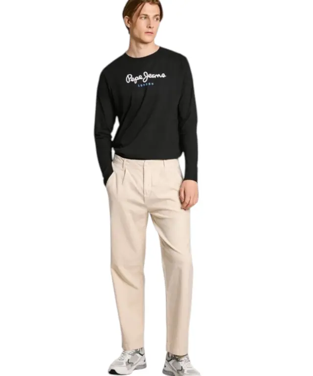 Pepe Jeans - Ανδρική Μπλούζα Μακρυμάνικη Eggo PM508209-999 Μαύρο 2