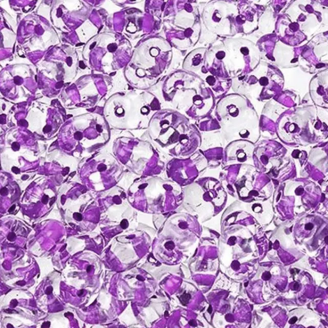 Χάντρα MiniDuo - Crystal Dark Violet Lined 2x4mm ~7gr