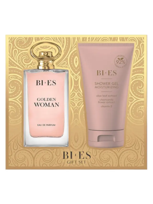 BI-ES Golden Woman Γυναικείο Σετ Δώρου 2τμχ: Eau de Parfum 90ml + Shower Gel 150ml