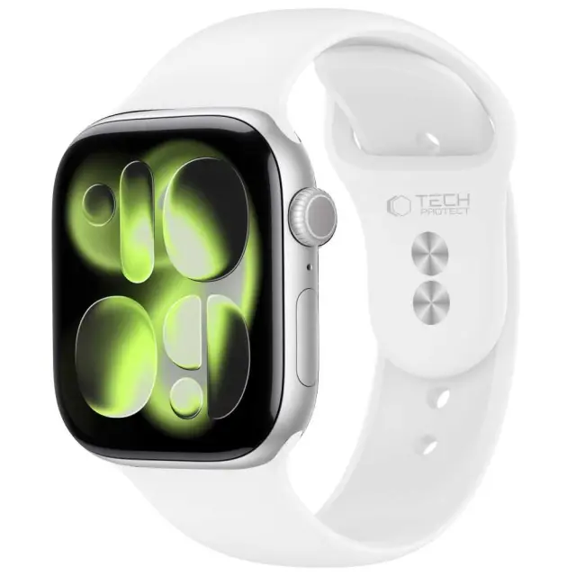 Tech-protect Silicone Apple Watch 8 / 9 / 10 / 11 / 12 / Se (40 / 41 / 42 Mm) White 3