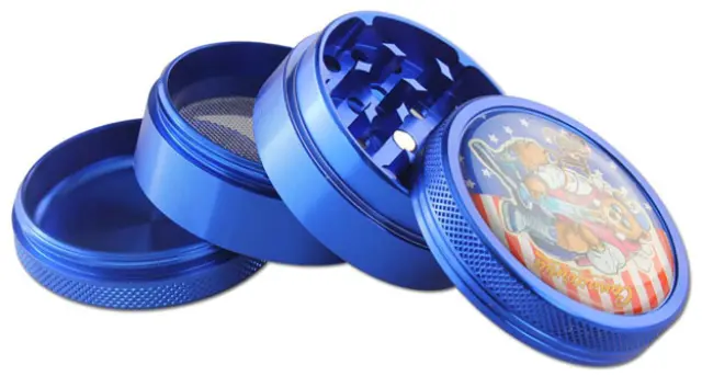 Grinder Τρίφτης 50mm Αλουμίνιο Σχέδιο Cannifornia Blue - 4 Parts 2