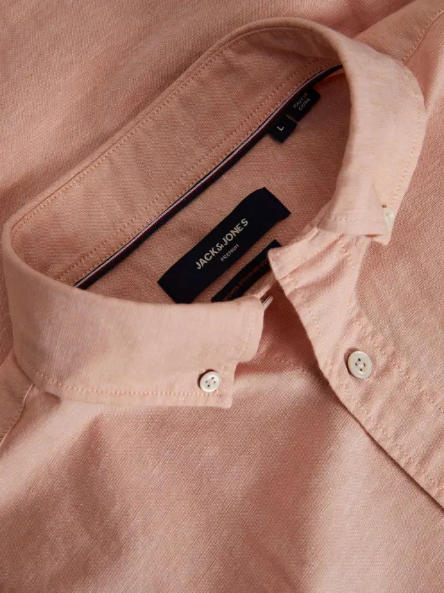 JPRBLUSUMMER LINEN SHIELD SHIRT S/S Toast 3