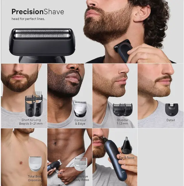 Braun - All-in-One Series 7, 11in1 Grooming Kit, ProBlade, AutoSense, AIO7540 - Black / Deep Blue - Health and Personal Care 2