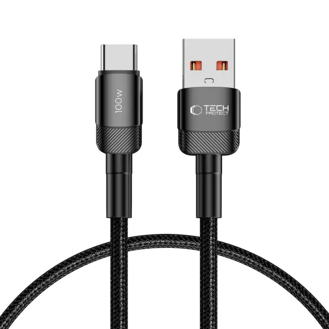 Tech-Protect®- Ultraboost Evo Καλώδιο USB-A σε USB-C 100W 0.5m- Black.