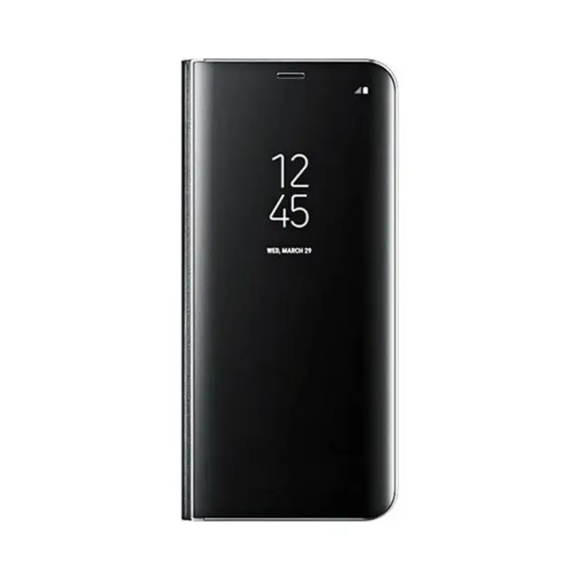 Clear View Mirror Stand Book Case Samsung Galaxy A16 Black