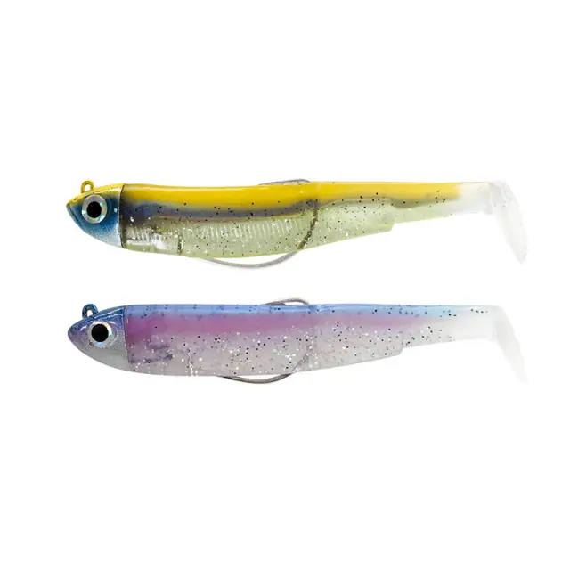 Σιλικονούχο Fiiish Black Minnow Νο2 Combo BM918 Double Combo Shore - 5gr Rainbow + Gold Blue