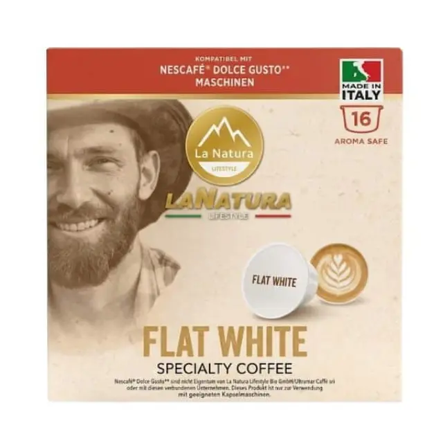 La Natura Lifestyle Flat White 16 τμχ | Dolce Gusto